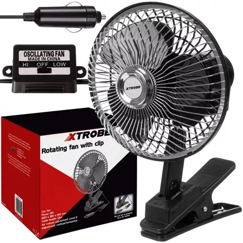 Otočný ventilátor s klipem do auta