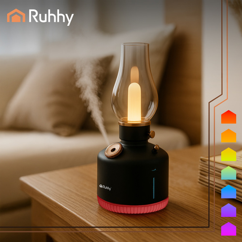 Retro  zvlhčovač vzduchu AIVE s difuzérem a 14 RGB LED - noční světlo 2v1