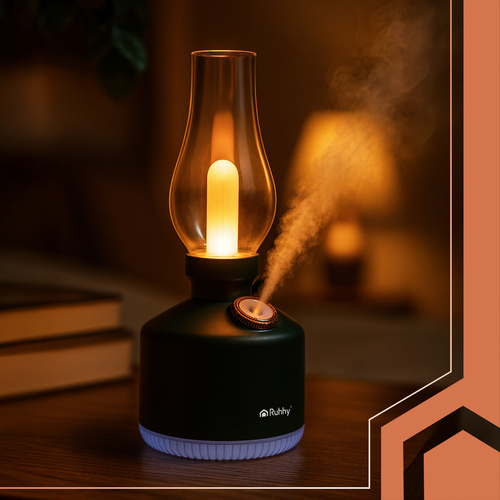 Retro  zvlhčovač vzduchu AIVE s difuzérem a 14 RGB LED - noční světlo 2v1