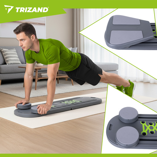 Multifunkční deska 97×35 cm s úchyty pro pilates, jógu a posilování doma
