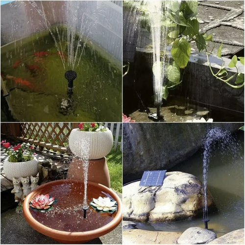 Solární fontána – zahradní filtrační čerpadlo bez elektřiny, 4 trysky