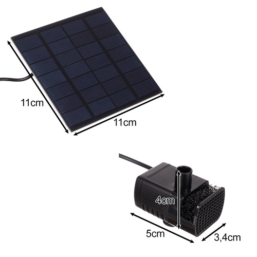 Solární fontána – zahradní filtrační čerpadlo bez elektřiny, 4 trysky