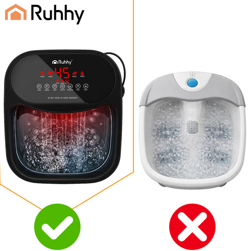 Masážní přístroj na nohy RUHHY SPA – vyhřívání 35-48°C, hydromasáž, vodní kaskáda, 550W