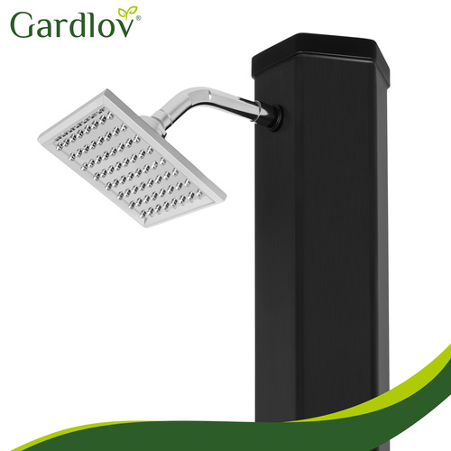 Solární sprcha GARDLOV 40L – 60°C, LED regulace, 360° hlavice, baterie, zahradní