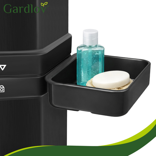 Solární sprcha GARDLOV 40L – 60°C, LED regulace, 360° hlavice, baterie, zahradní