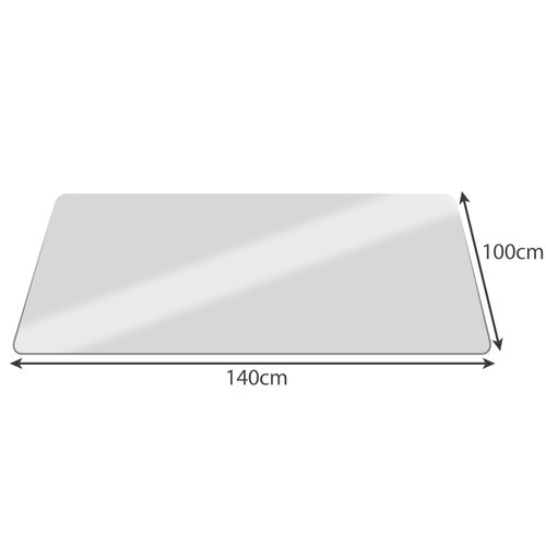 Ochranná podložka pod židli 140×100 cm – poloprůhledná, polypropylen, 0,5 mm