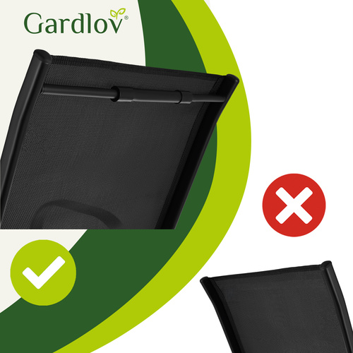 Sada 4 zahradních židlí – práškované železo, PVC, stohovatelné, nosnost 150 kg, terasa a balkon