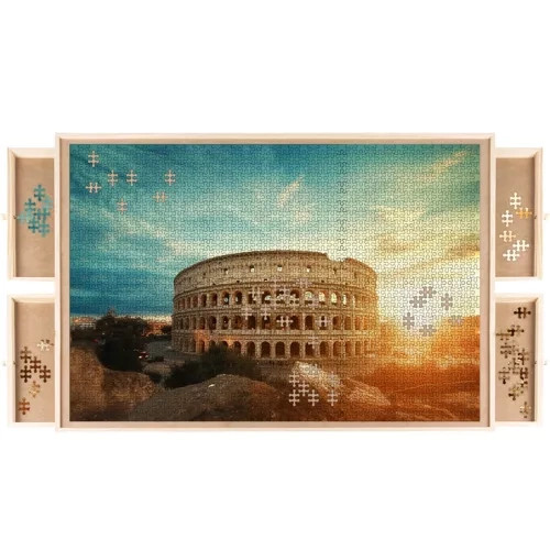 Dřevěná deska na puzzle 1500 dílků – 89×69 cm