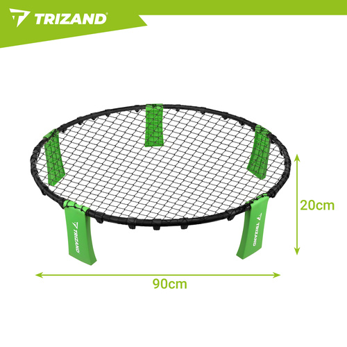 Hrací sada Roundnet 90 cm – kulatá síť, 3 míče, pumpa, taška, pro 2–4 hráče