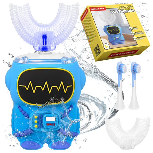Sonický dětský zubní kartáček ve tvaru robota – 5 režimů