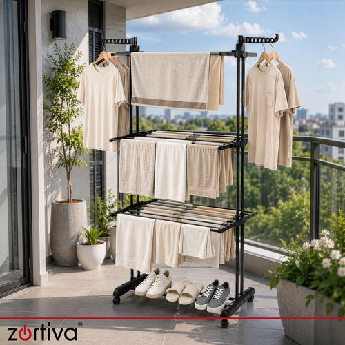 XXL rozkládací vertikální stojací sušák na prádlo 178 cm – 3 úrovně, nosnost 10 kg/úroveň